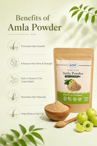 Image of Amla Powder for Hair - 100% Natural & Pure | Supports Healthy Hair & Scalp | No Additives or Preservatives (200g)