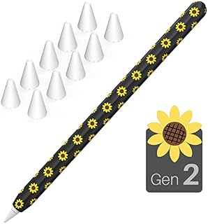 NIUTRENDZ Cow Print Case for Apple Pencil 2nd Generation - Silicone Protective Cover Apple Pencil Holder Sleeve Skin Accessories (Apple Pencil 2nd, Cow Black)
