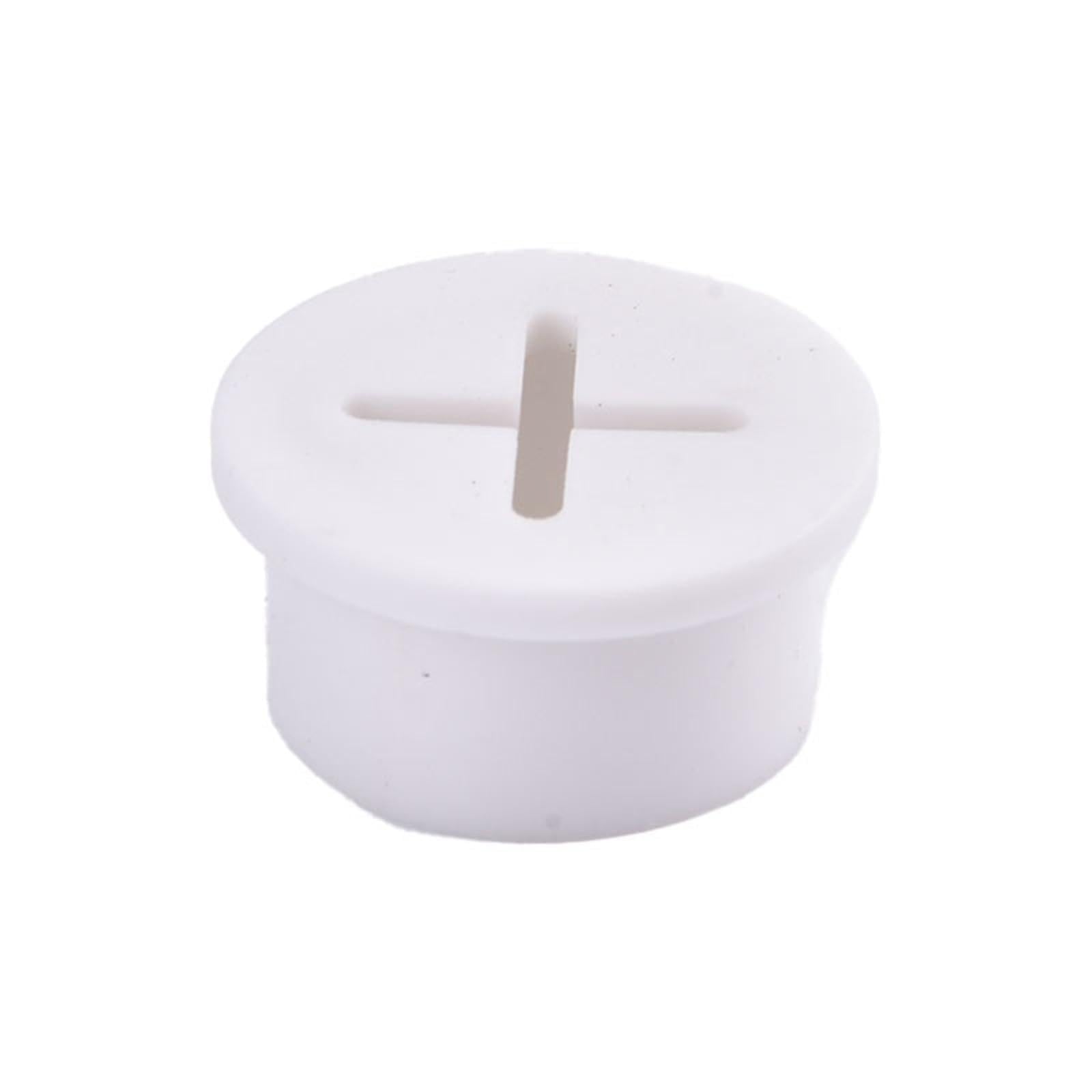 Desktop Cable Hole Cover 2pcs Flexible Silicone Cable Cord Grommets Rubber for Table Desktop Hole Cover TV Console and Furnitures(White S)