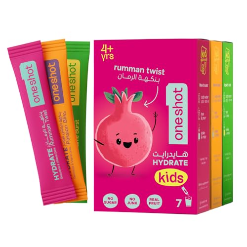 oneshot Kids Hydration | No Sugar No Junk No Aftertaste | 6 Electrolytes + 4 Vitamins + Zinc | Discovery Pack | 21 Sticks