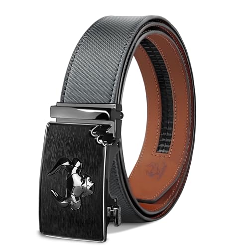 Cowboy Belt for Men Leather Ratchet Dress Belts for Jeans Adjustable Belt for Men