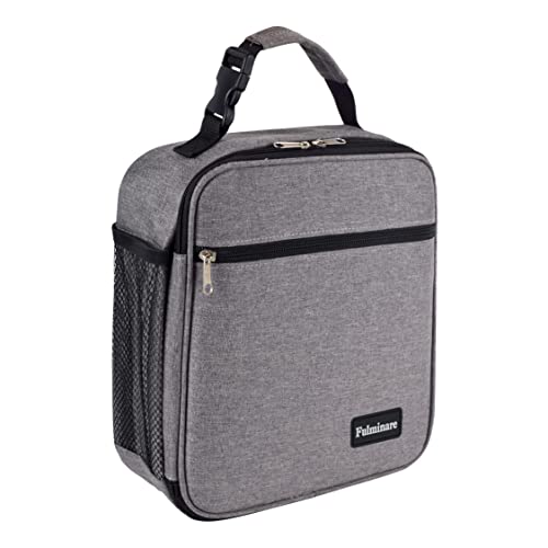 Image of Fulminare Polypropylene Lunch Boxes for Adults - 1300 ML Lunch Box for Kids, with Spoon & Fork - Durable Perfect Size for On-The-Go Meal, BPA-Free & Food-Safe Insulated Lunch Bag (Lunch Bag Grey)