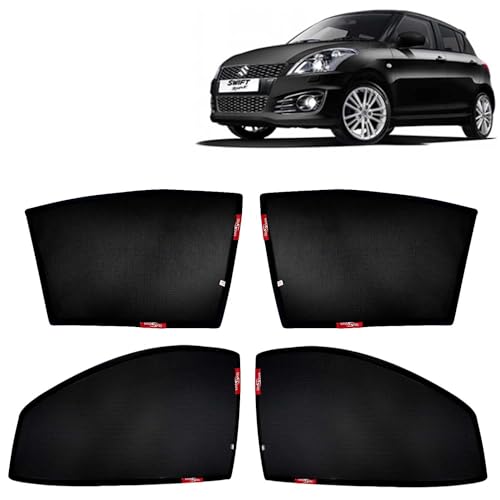 kingsway-fix-type-z-black-side-curtains-sunshades-for-car-compatible-with-maruti-suzuki-swift-2011-2017-enhanced-sun-protection-privacy-half-cut-in-front-window-complete-set-of-4-piece