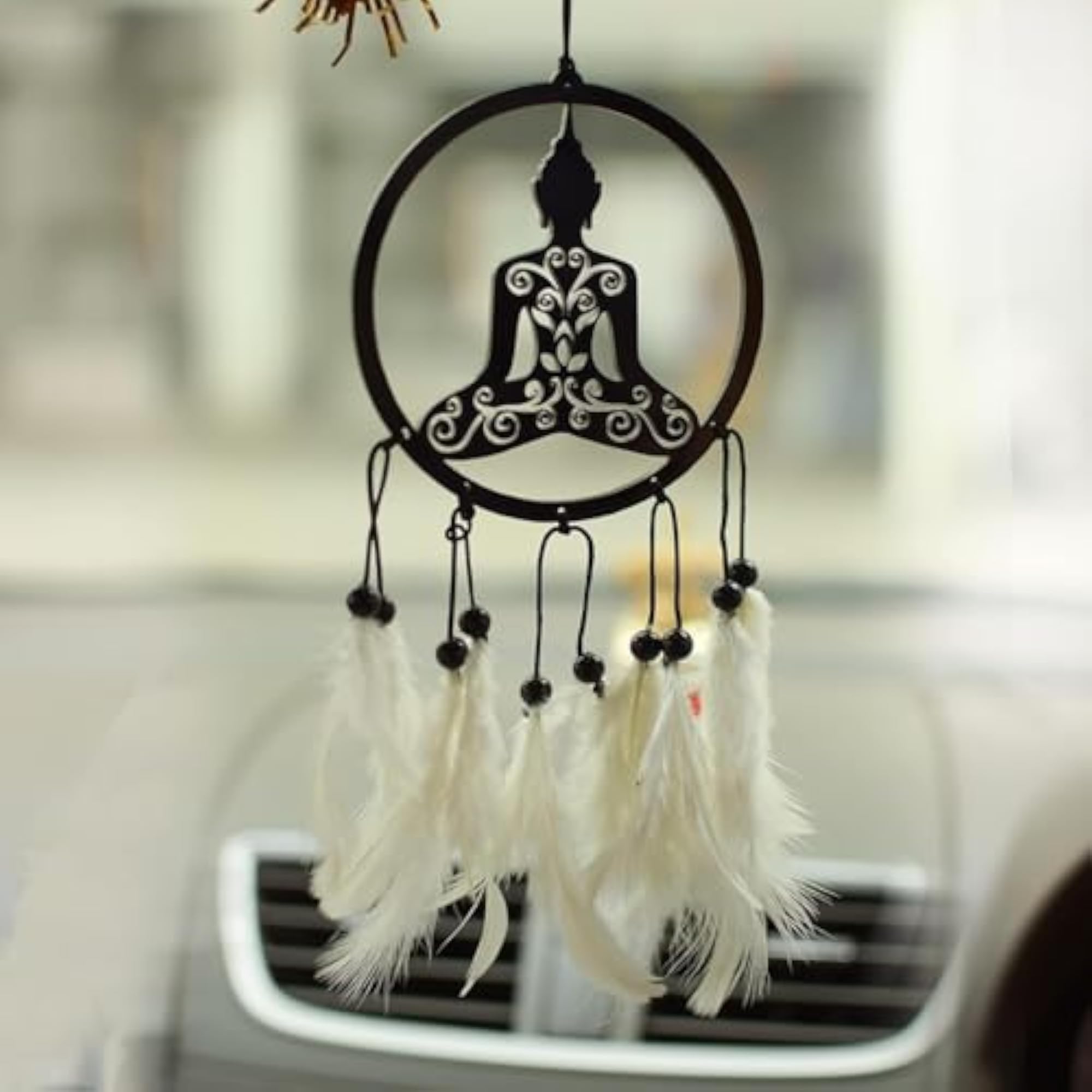 Acrylic Buddha Car Hanging Dream Catcher Decor
