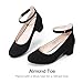 DREAM PAIRS Girls Dress Shoes Chunky High Heels Ankle Strap Party Wedding Princess Pump for Little Big Kid,Size 4 Big Kid,Black,KKUMPU2502