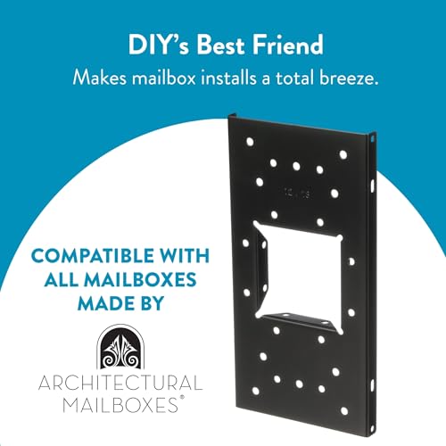Image of Architectural Mailboxes UMBS0B06AM Mounting Board, Steel Accessory, No Size, Black