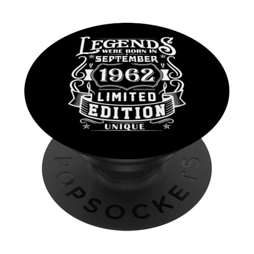 Cumpleaños Septiembre 1962 Edición Limitada Regalo Vintage PopSockets PopGrip Intercambiable