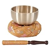 なーむくまちゃん工房 さくら柄 国産おりんセット おリン＋リン棒＋布団 2.3寸（直径7cm） 002.金