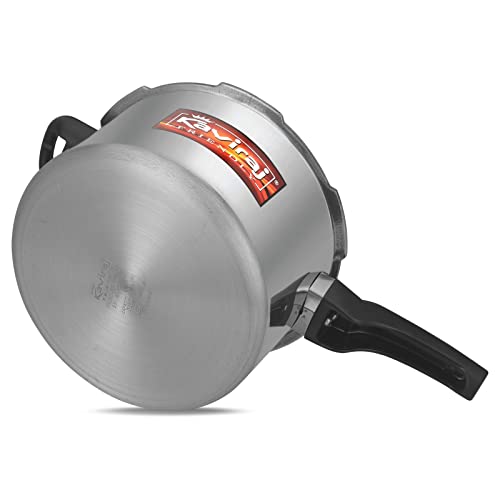 Image of Kaviraj Friendly Aluminium Pressure Cooker with Outer Lid Gas Compatible for Healthy Cooking (7.5 Ltrs)