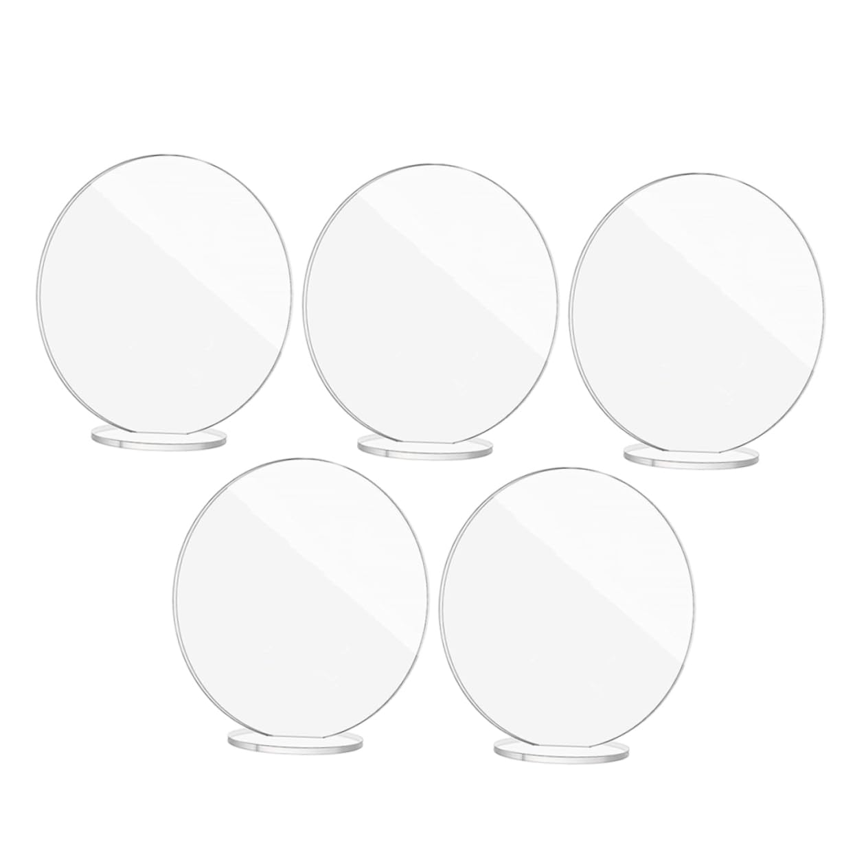 GLEAVI 3 Sätze Runde Transparent Tischkarten Hochzeitsplatzkarten Mit Basis Für Veranstaltungen Für Hochzeiten Partys Und Besondere Anlässe 5 Stück * 3