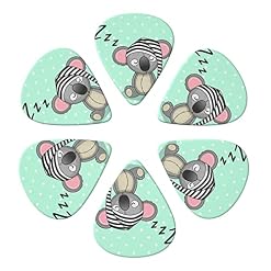 Lot de 6 médiators Koala endormi pour guitare acoustique, guitare électrique, basse, ukulélé – fins, moyens et épais. - Les Beatles, Paul McCartney, John Lennon, RIngo Starr, George Harrison Lot de 6 médiators Koala endormi pour guitare acoustique, guitare électrique, basse, ukulélé - fins, moyens et épais. – Image 4