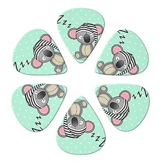Lot de 6 médiators Koala endormi pour guitare acoustique, guitare électrique, basse, ukulélé – fins, moyens et épais. - Les Beatles, Paul McCartney, John Lennon, RIngo Starr, George Harrison Lot de 6 médiators Koala endormi pour guitare acoustique, guitare électrique, basse, ukulélé - fins, moyens et épais. – Image 4