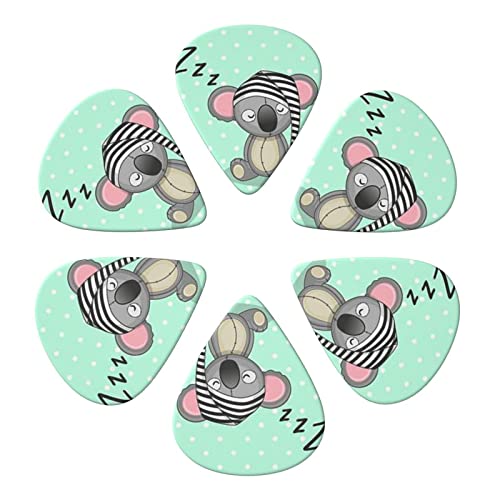 Lot de 6 médiators Koala endormi pour guitare acoustique, guitare électrique, basse, ukulélé – fins, moyens et épais. - Les Beatles, Paul McCartney, John Lennon, RIngo Starr, George Harrison Lot de 6 médiators Koala endormi pour guitare acoustique, guitare électrique, basse, ukulélé - fins, moyens et épais. – Image 5
