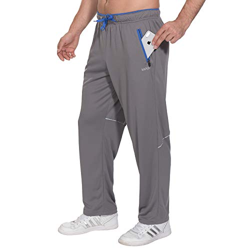 image for MAPILEKT New Men's Zipper Pocket Light Fitness Exercise Jogging Night 