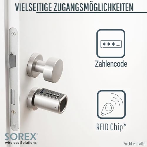 SOREX e-cylinder code – Türschloss Digital mit deutschem Support! Türschloss mit Zahlencode...