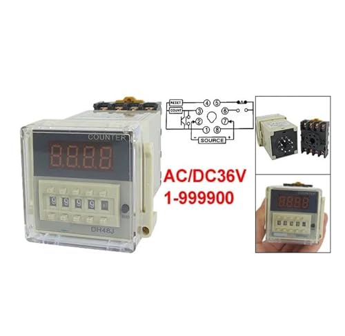 Relais compteur numérique programmable DH48JA 36V pour automatisme industriel - 2