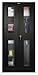 Hallowell 865C24SVA-ME Series 800 Industrial KD Combination Cabinet, Safety View Door, Stationary, Assembled, 48" Width x 24" Depth x 78" Height, Midnight Ebony