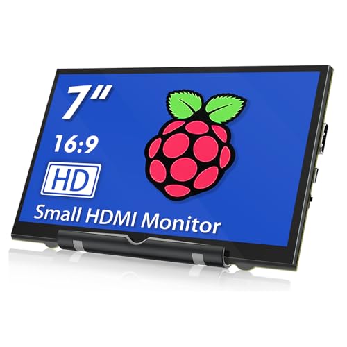 Image of HAMTYSAN Raspberry Pi Screen 7 inch Small HDMI Monitor 800x480 LCD Display Screen, Plug & Play for Rspberry Pi 5 /4 /3 Win11 /10 /8 /7 (Non-Touch)
