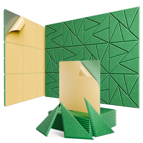 Image of 12 Pack Self-Adhesive Acoustic Panels, Sound Proof Foam Panels for Walls