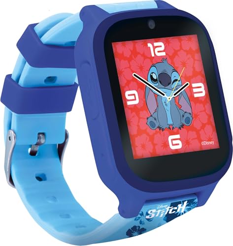 Lisciani - STITCH SMARTWATCH - Reloj Conectado Para Niños 7+ - Fondos De Puntadas Intercambiables -5 Juegos Interactivos - Pantalla Táctil - Cámara, Despertador, Temporizador Y Funciones De Lámpara