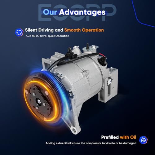 Image of ECCPP AC Compressor with Clutch 2013-2015,2018 for Nissan Altima V6 3.5L Fast Cooling Air Conditioning Compressor
