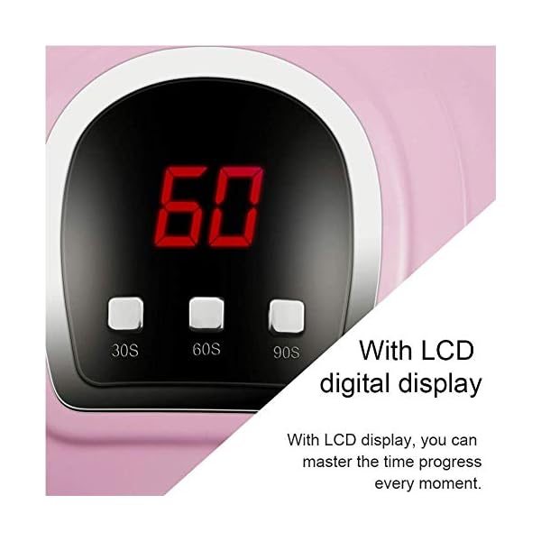 UV LED Nail Lamp 54W, Professional Nail Dryer Gel Polish Light, UV Light with 3 Timer Setting, Curing Gel LED Dryer, Art Tools with Automatic Sensor, LCD Display