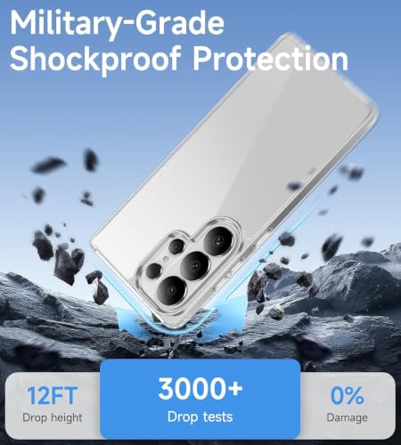 Image of ClearPC Clear Hard PC Case for Samsung Galaxy S26 Ultra, Anti-Yellow Transparent Back Cover, Anti-Scratch, Raised Camera Protection Shockproof Wireless Charging Compatible NonYellowing (Clear)
