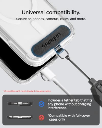 Image of Spigen Adjustable Phone Wrist Strap with Lanyard and Tether Tab (Universal)
