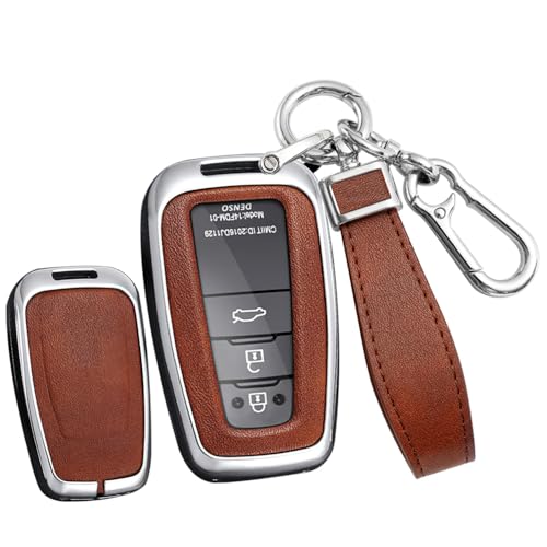Étui clé en cuir premium pour Toyota Yaris et RAV4