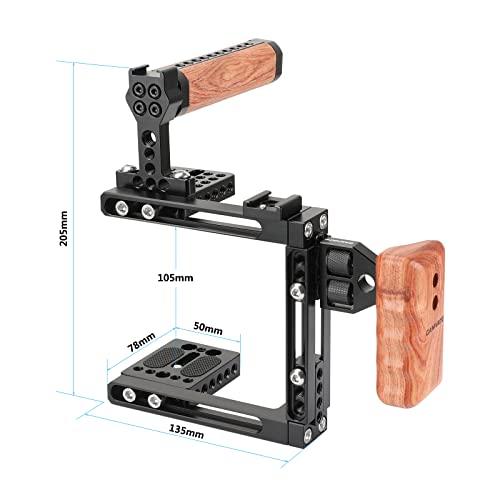 Image of CAMVATE Adjustable Camera Cage Fit for Right Handle and Left Handle Camera