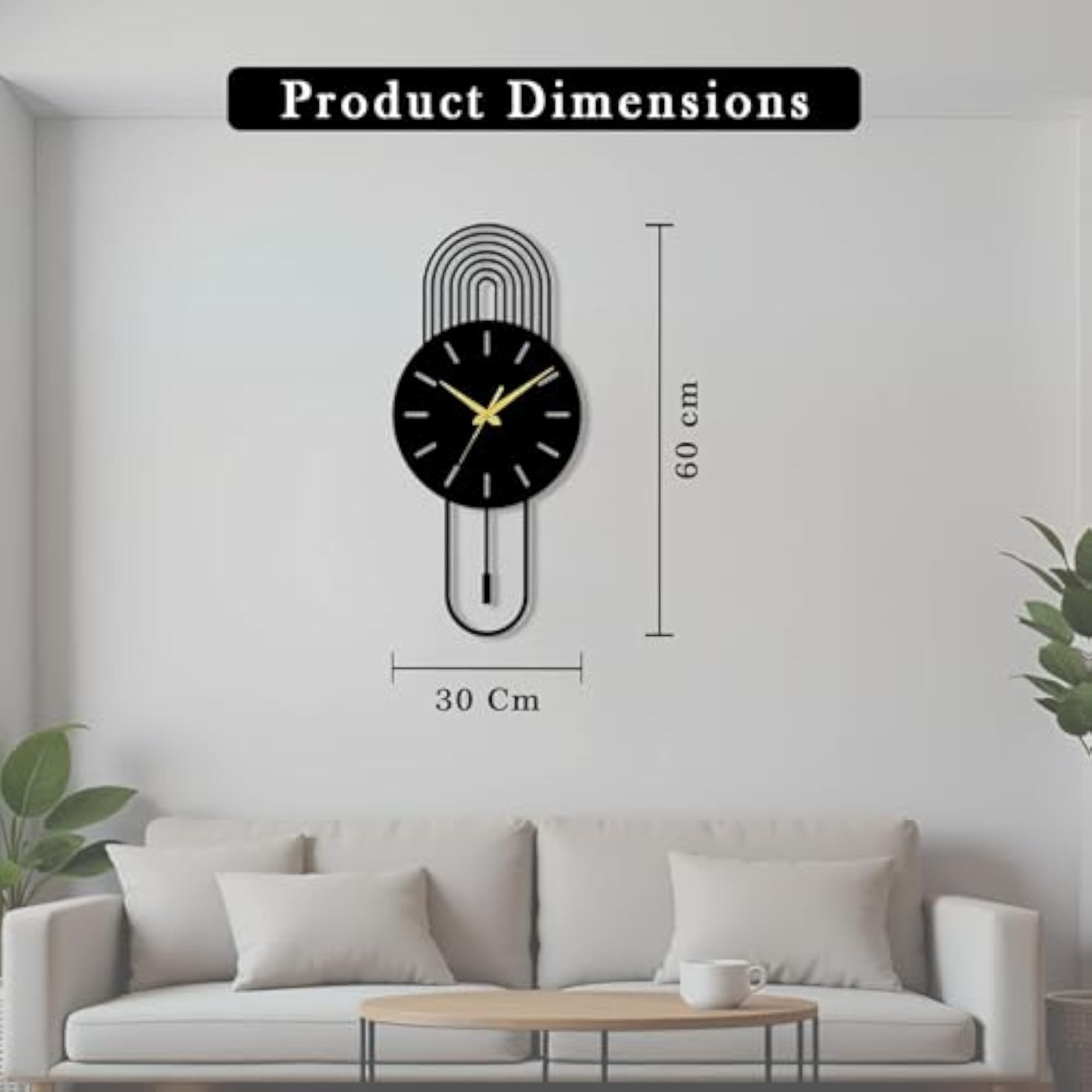 Modern Metal Wall Clock for Living Room Decor