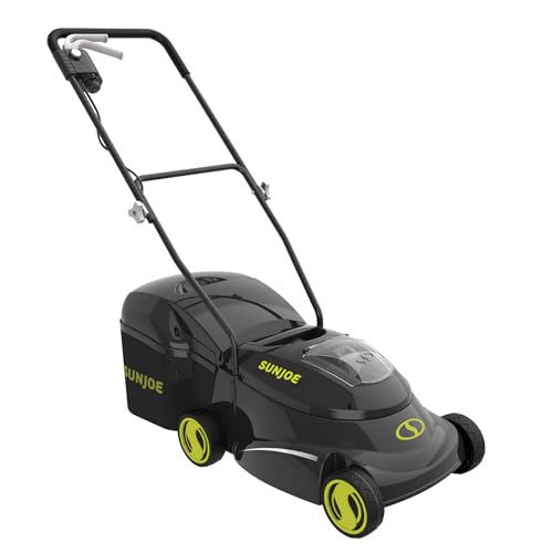 Image of Sun Joe MJ24C-14-XR 24V IONMAX Walk-Behind Lawn Mower with 600W Motor, 14-Inch Mowing Width, Includes Collection Bag, Battery, and Charger