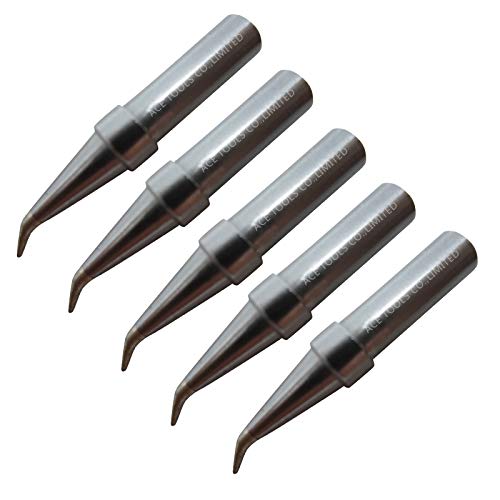 Image of ETX Bent Conical Round All-round 0.2mm for WESD50 WES50 WESD51 WES51 PES50 LR20 PES51 LR21 WE1010NA (WE1010EU) WE1010 ACE Brand Solder Iron Handle Tips Great for Drag Soldering (5)