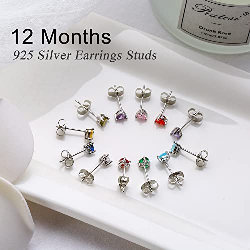 Ritach Small Heart Hoop Earrings For Girls Sterling Silver Plating Birthstone Earrings For Women Cute Cubic Zirconia Stud Huggie Hoop Earrings For Kids #TOP5