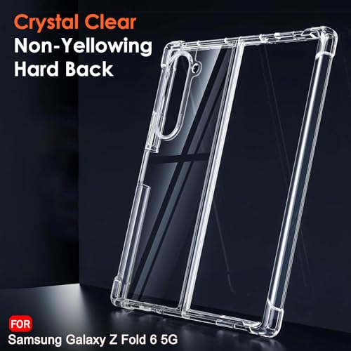 Image of TheGiftKart Crystal Clear Back Cover Case for Samsung Galaxy Z Fold 6 5G | Shock Proof 360 Protection | Hard Clear Back Cover Case for Samsung Galaxy Z Fold 6 5G (PC & TPU, Transparent Bumper)