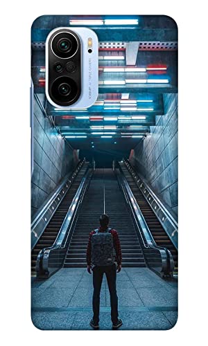 Grey Cloud India Man & Escalator Back Cover for Xiaomi Mi 11X, Xiaomi Mi 11X Pro, Xiaomi Poco F3 (Poly Carbonate | Multicolor)