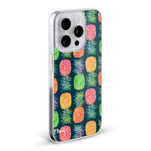 Funda gel suave compatible con iPhone 14 Plus carcasa Paul Brent piña 2