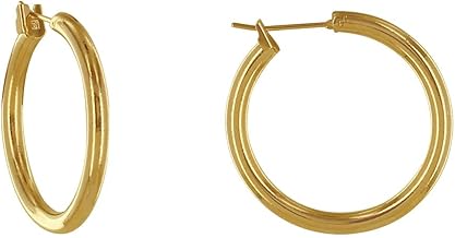 LES POULETTES BIJOUX - Boucles d'Oreilles Plaqué Or Créoles Rondes 3cm