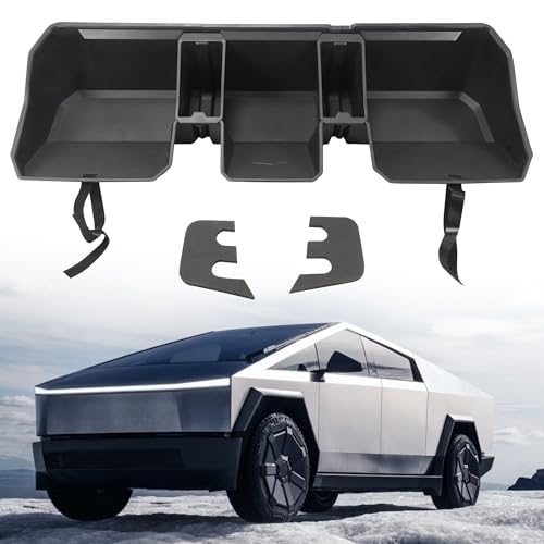 POPSTORE Rear Under Seat Storage Compatible with Tesla Cybertruck 2024 2025 2026 Second Row Underseat Storage Organizer with Modular Storage Box for Cybertruck Accessories