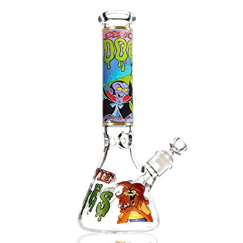 REANICE Durchmesser Bongs 35cm Recycler Glas Wasserpfeife Bong mit Downstem Bowl Cartoon Bubblers Pipes – Bild 5