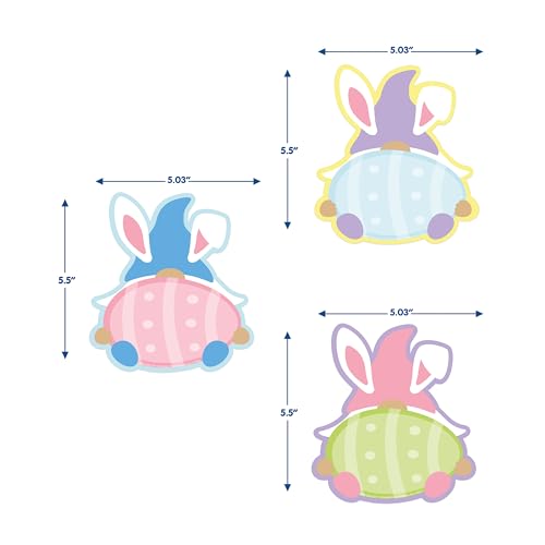Eureka Easter Gnomes Paper Cut-Out Classroom Decorations for Teachers, 36 Pieces - Image 3