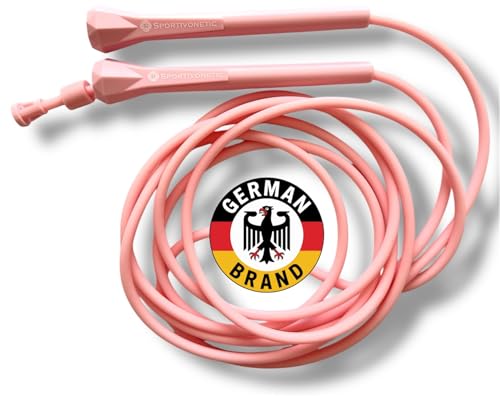 SPORTIVONETIC® Springseil für Erwachsene & Kinder, Damen & Herren-für Fitness, Crossfit, Sport, Boxen und Freizeit - Verstellbare Größe - mit Einstellklammer - Speed Rope, Jump Rope (Rosa) SPORTIVONETIC® Springseil für Erwachsene & Kinder, Damen & Herren-für Fitness, Crossfit, Sport, Boxen und Freizeit - Verstellbare Größe - mit Einstellklammer - Speed Rope, Jump Rope (Rosa)