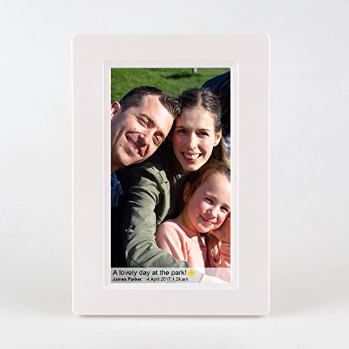 Feelcare 7 Inch Smart Wifi Digital Picture Frame With Touch Screen, Send Photos Or Small Videos From Anywhere, Ips Lcd Panel, Built In 8Gb Memory, Wall-Mountable, Portrait&Landscape(White) #TOP3