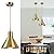 KCO Lighting Brushed Gold Pendant Lighting Modern Cone Pendant Light Brass Mini Hanging Kitchen Island Light Fixture Mid Century Vintage Hanging Ceiling Lamp