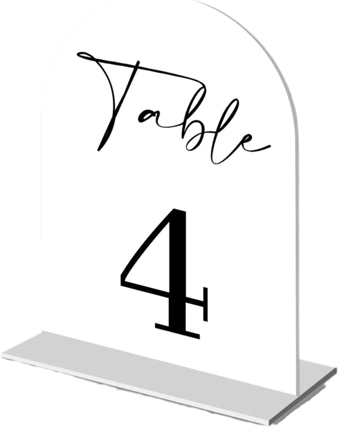 Tabliczki z numerami Akrylowe cyfrowe numery na stoły weselne: spersonalizowane karteczki z miejscem DIY(Bianco,1-20)