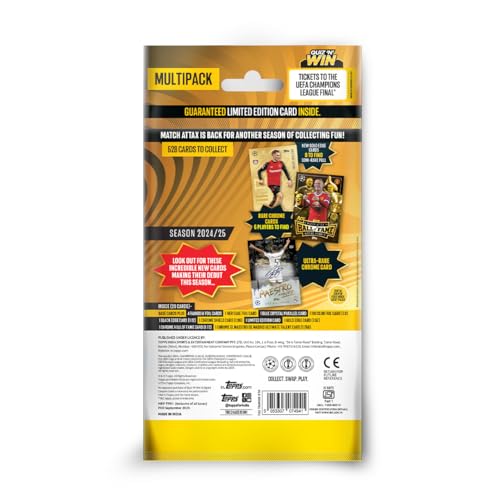 Topps UEFA Champions League Match Attax 24/25 Trading and Collectible Card Game (Multipack of 4)