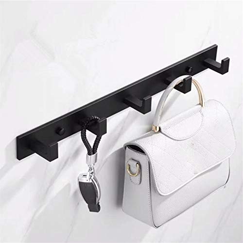 Ganchos Adhesivos para Pared Cuarto de baño Espacio de Aluminio Robe Hook Montado en la Pared Ropa de la Pared Gancho Colgador de Pared Baño Negro Accesorios