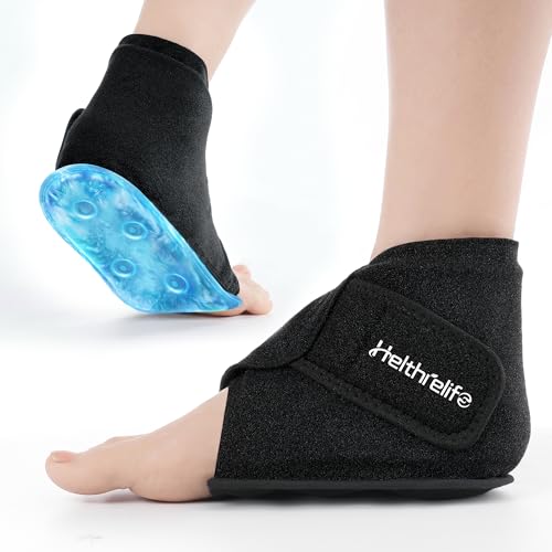 Image of Heel Plantar Fasciitis ice Pack with 2-Layer Cooling Gel for 30-Min Cold Therapy, Ankle Foot Reusable Ice Pack Wrap for Achilles Tendonitis, Sprained Ankles, Swelling, Foot Pain Relief (2, PRO)