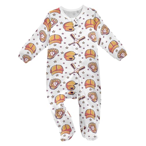 vvfelixl Baby Boys Girl Oneise Sleepers Baseball Softball