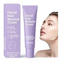 Facial Hair Removal Cream for Women - Gentle & Painless Hair Remover for Face, Upper Lip & Chin - With Soothing Botanicals Like Aloe - Concentrated 30ml